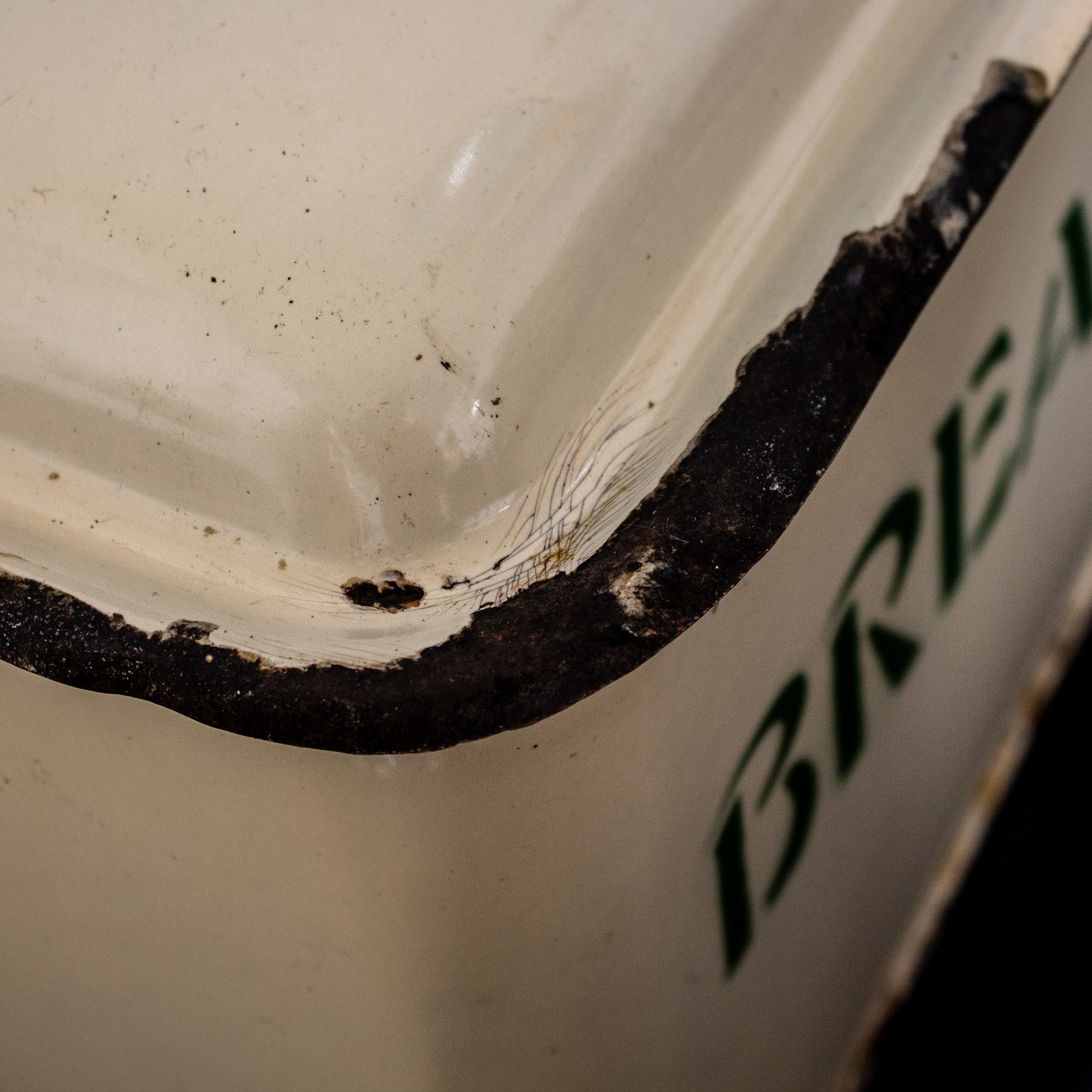 Vintage Enamel Bread Bin Storage Box