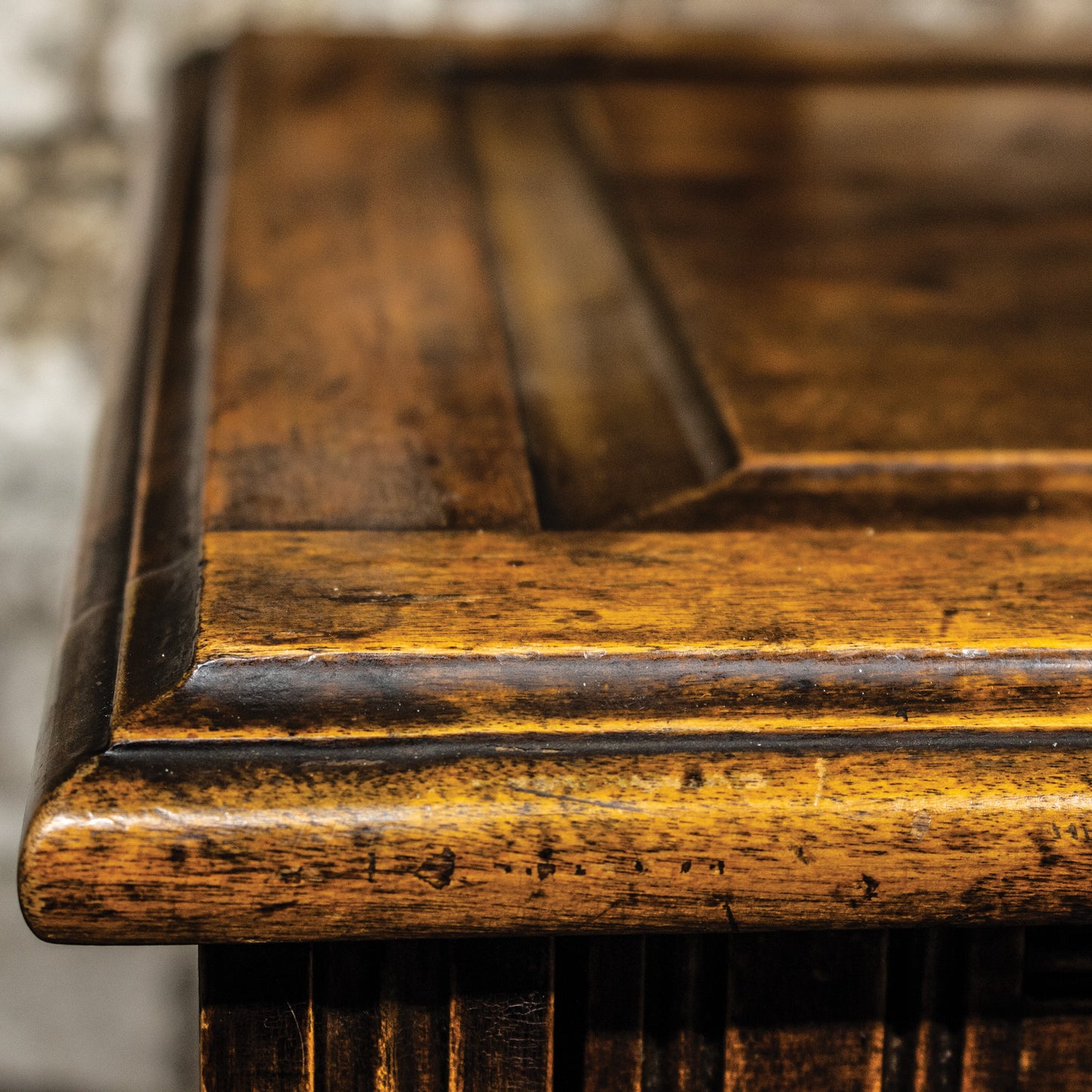 Antique Solid Oak Hand Carved Coal Scuttle With Liner