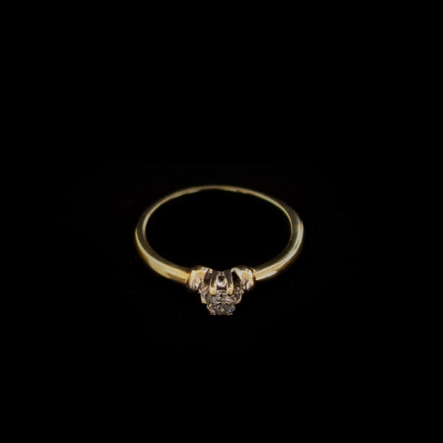 9ct Yellow Gold 0.15ct Diamond Ring Size K