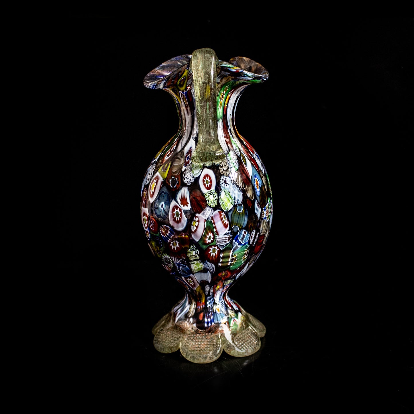 Vintage Hand Blown Glass Millefiori Jug / Vase
