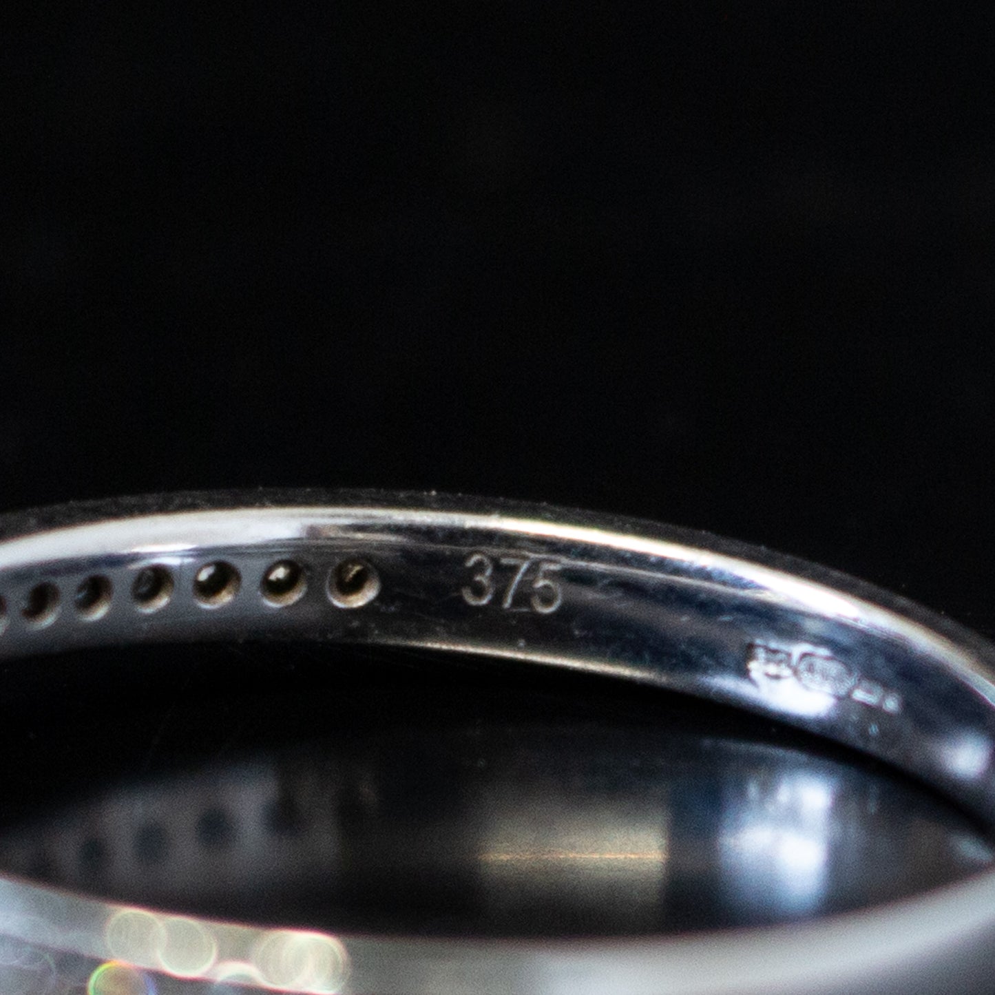 9ct White Gold 0.40ct Diamond Ring Size O 2.2g