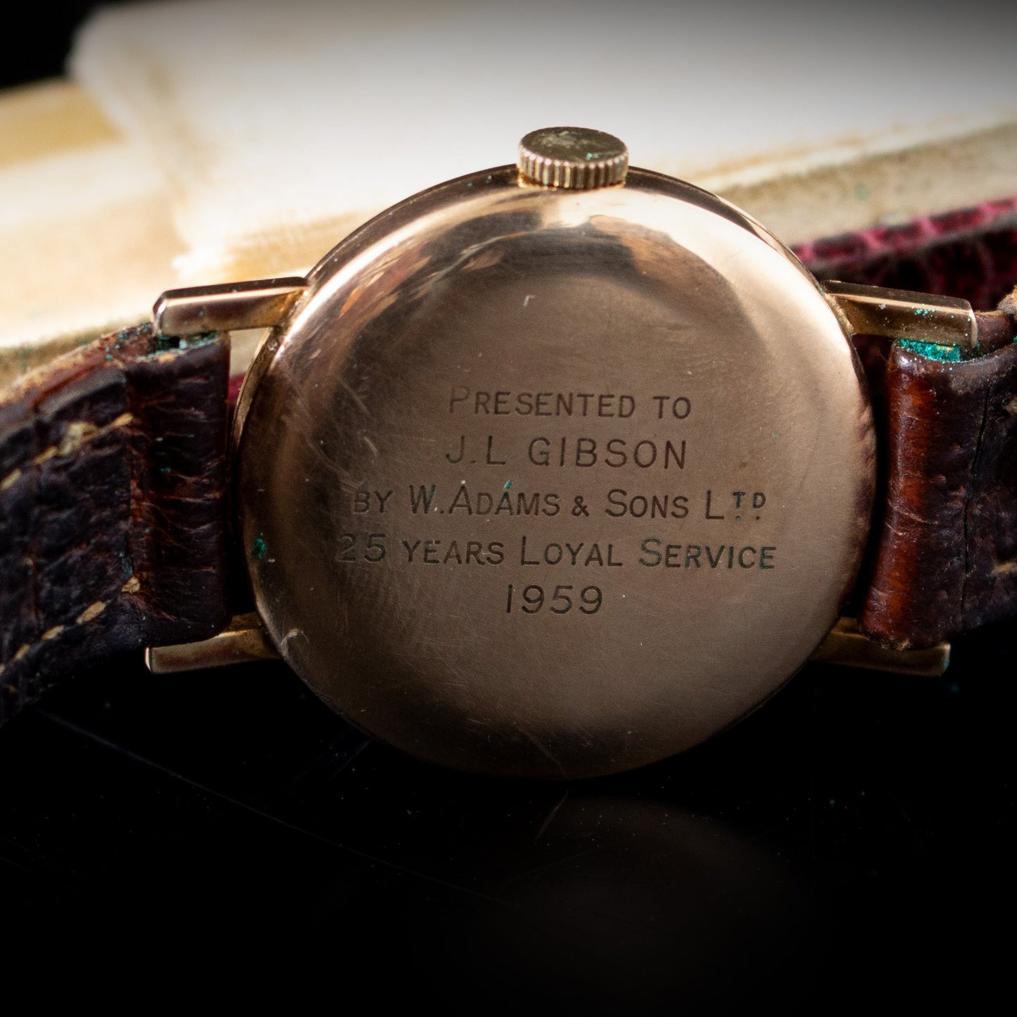 Vintage 1959 9ct Gold Tudor Rolex Watch With Box & Original Guarantee