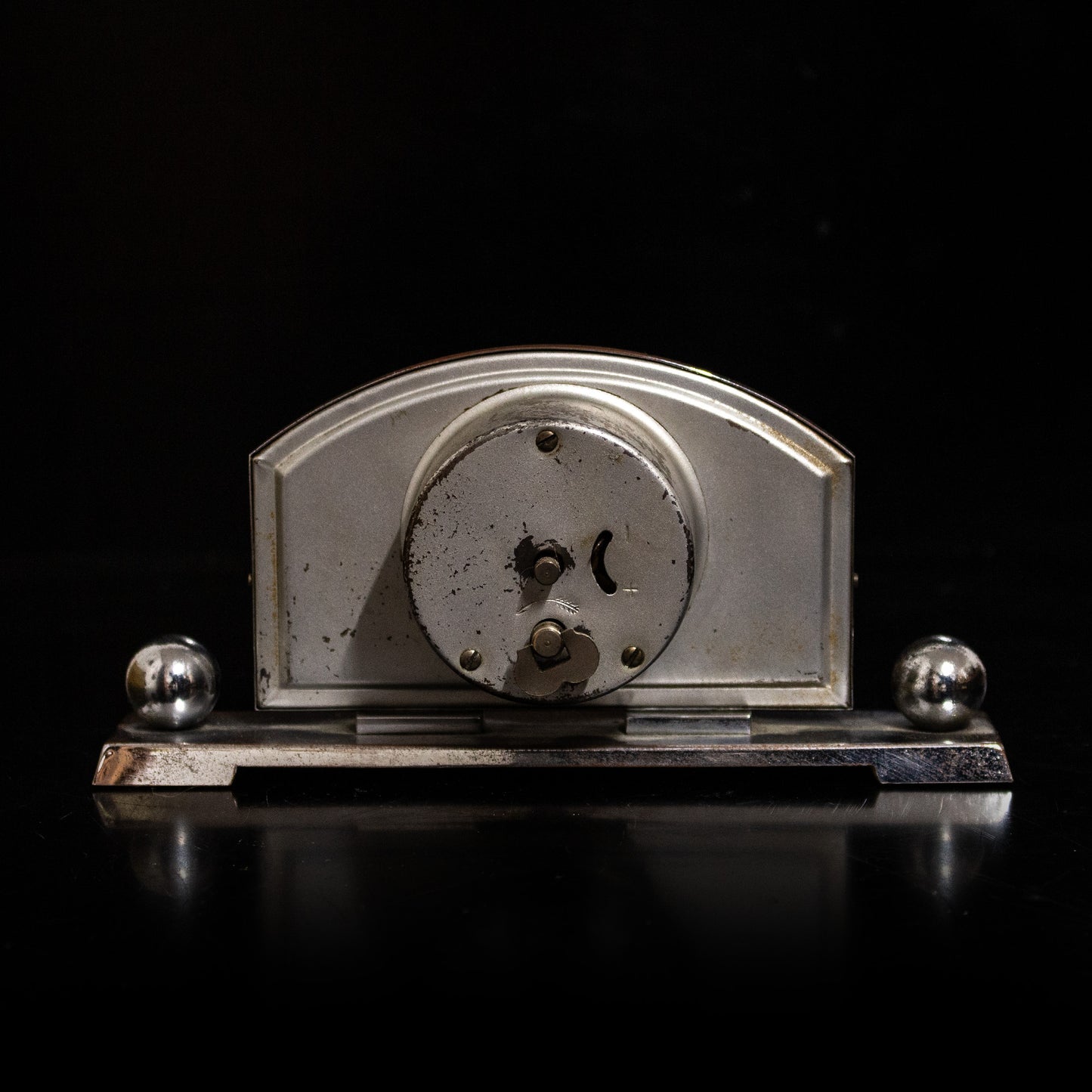 Vintage Art Deco Chrome German Mechanical 1 Day Clock