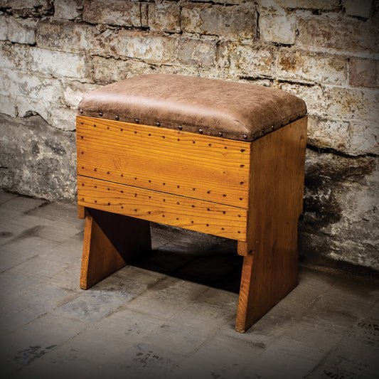 Vintage Piano Stool / Footstool With Drawer