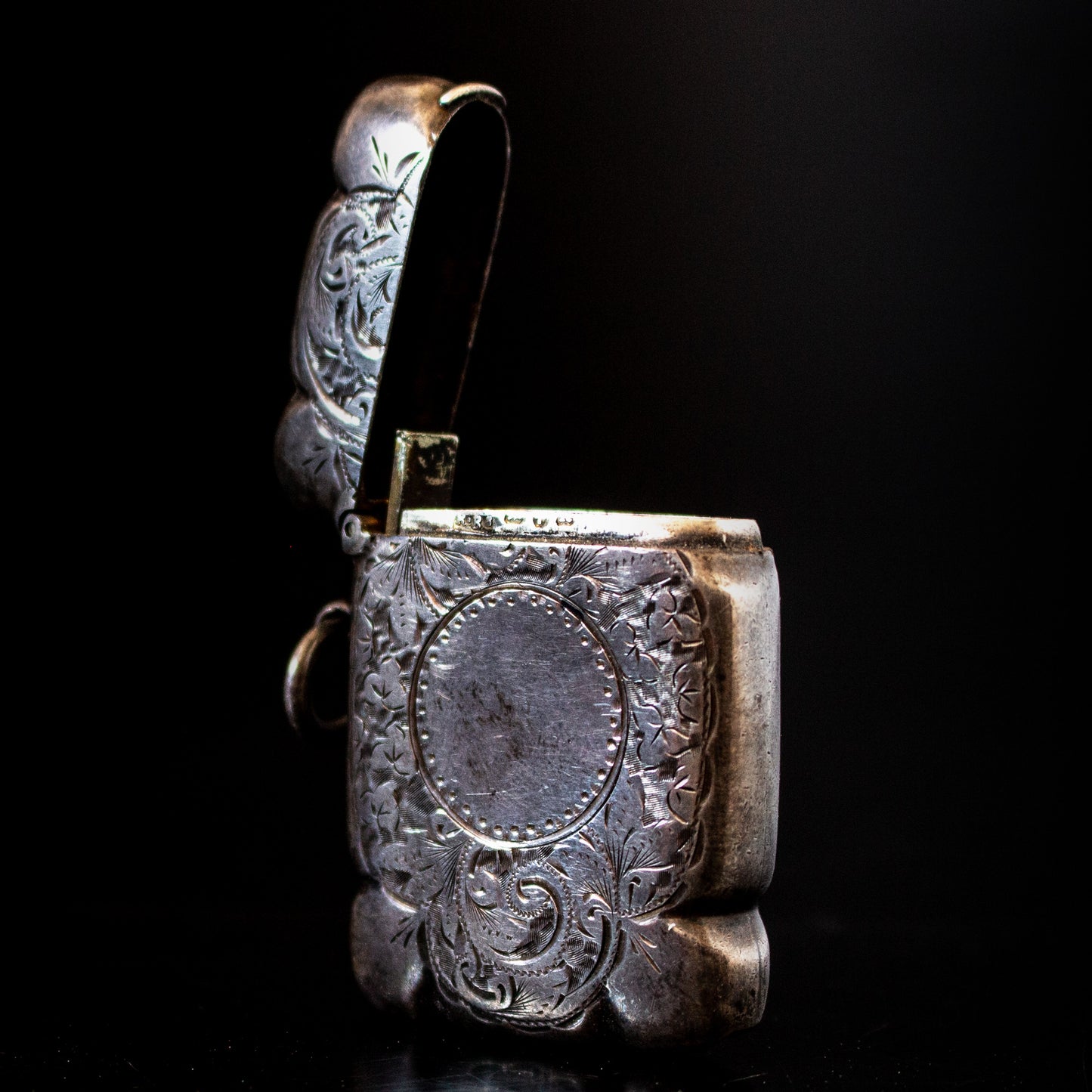 Antique Vintage Solid Silver Vesta Case