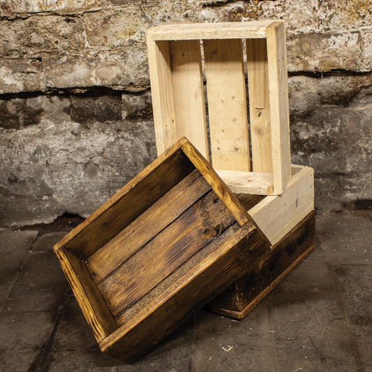 Handmade Reclaimed Wood Rustic Crate Storage Box