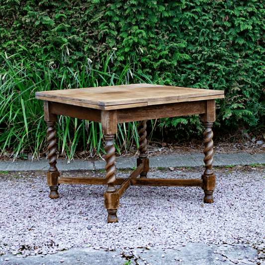 Antique Barley Twist Extending Dining Table