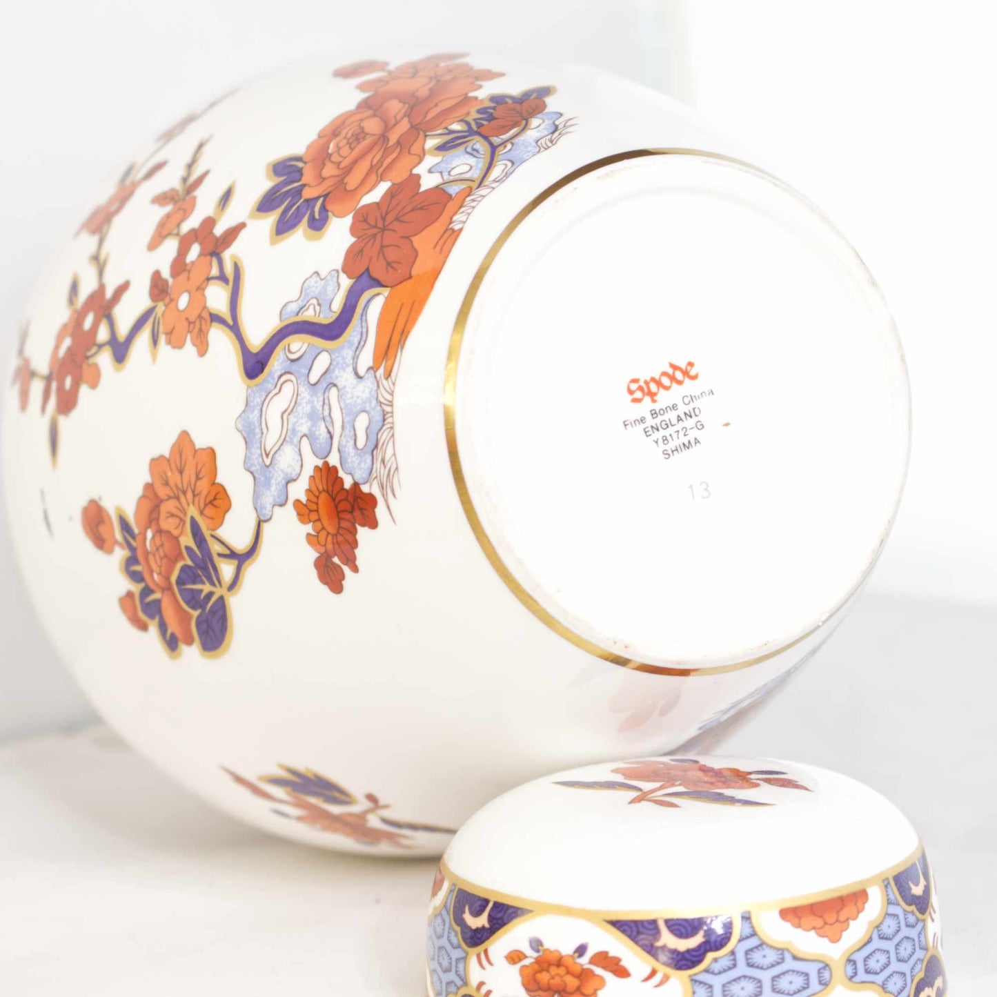 Vintage Spode Imari Style Mid Century Ginger Jar
