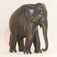 Vintage Ebony Solid Wood Hand Carved Elephant Ornament