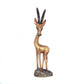 Vintage Hand Carved Wooden Antelope Animal Ornament