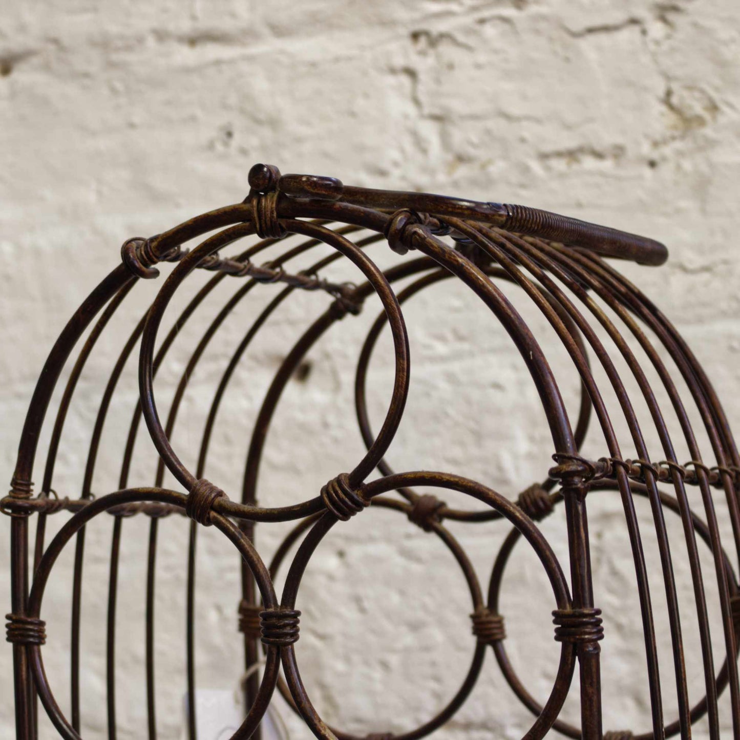 Vintage Rustic Style Metal Shabby Chic 6 Bottle Wine Rack