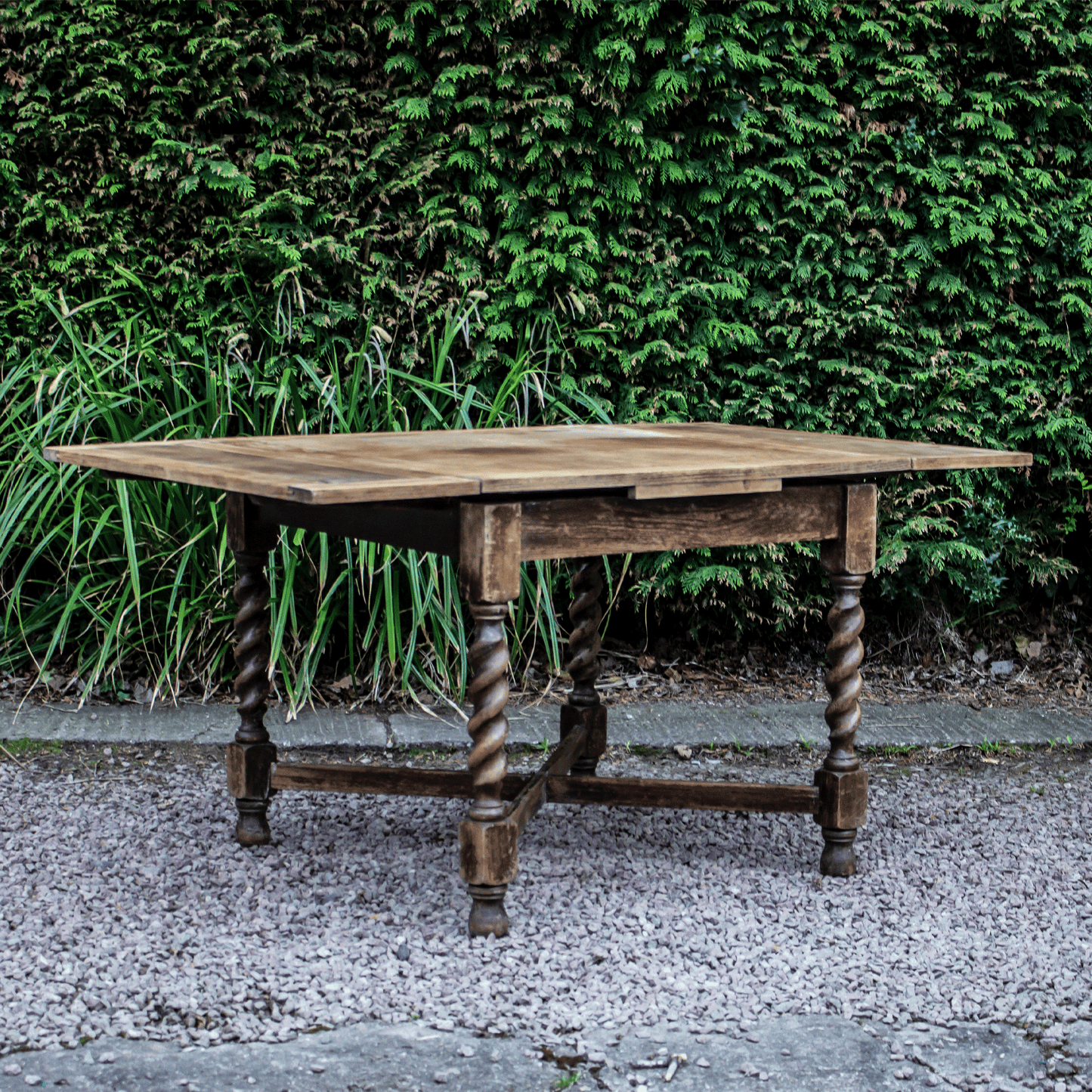 Antique Barley Twist Extending Dining Table