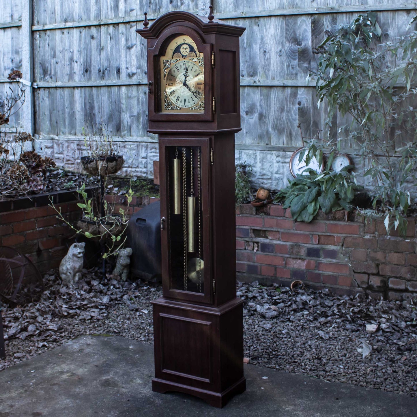 Vintage Long-case Westminster Chime Weight Driven Grandmother Clock