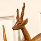 Vintage Mid-Century Pair Of Wooden Carved Antelopes
