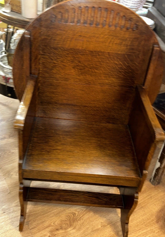 Vintage Oak Monks Chair / Table