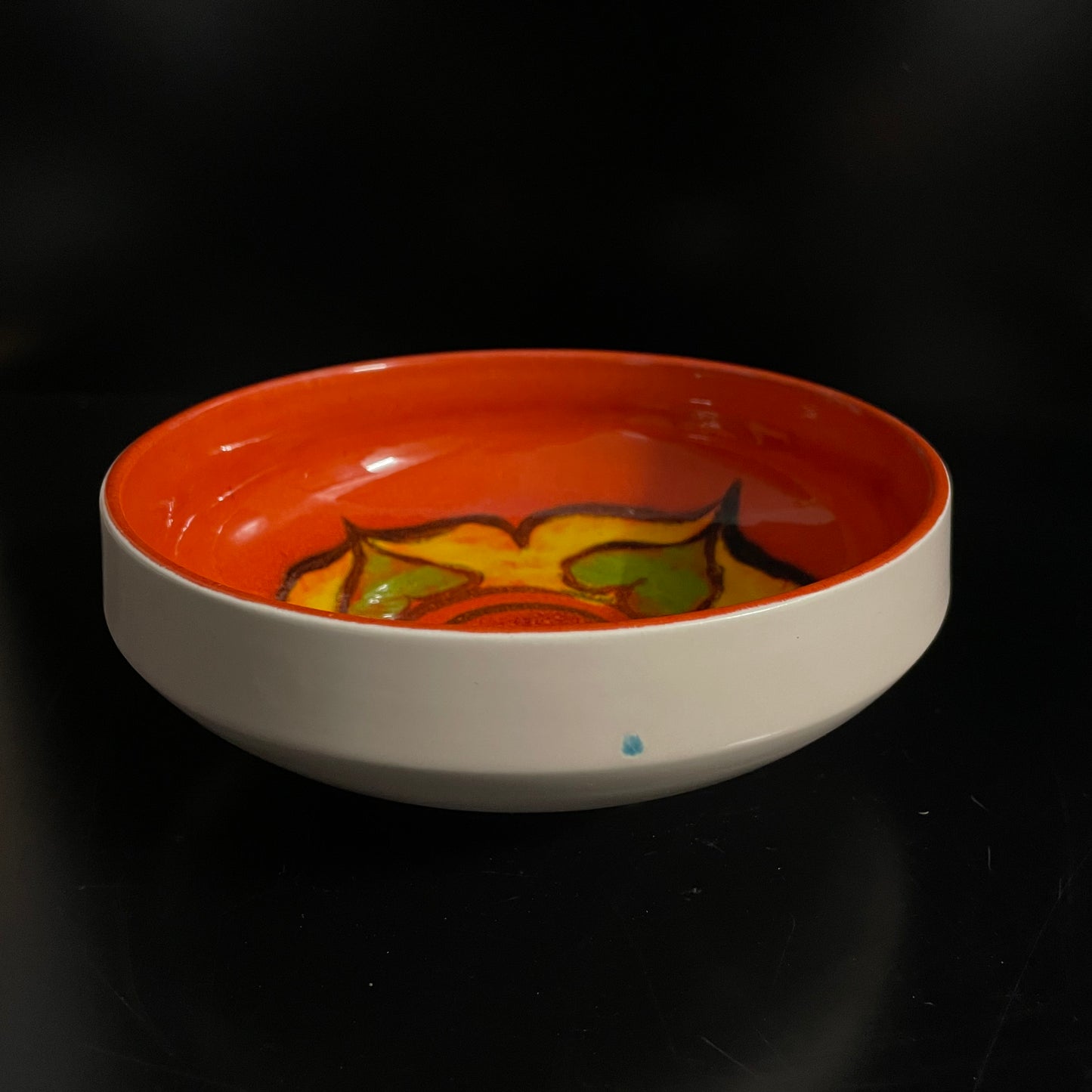 Vintage Mid Century Poole Pottery Bowl Shape 88 Signed By Artist
