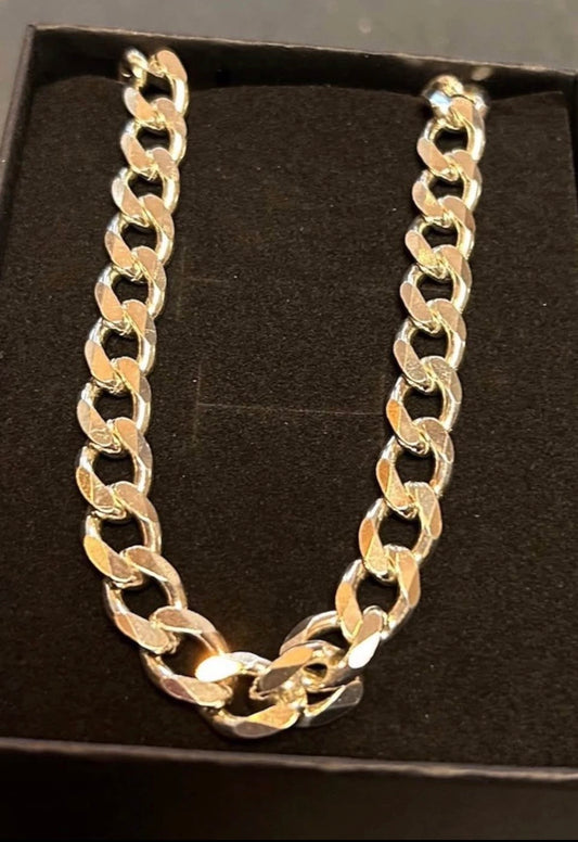 925 heavy sliver curb chain