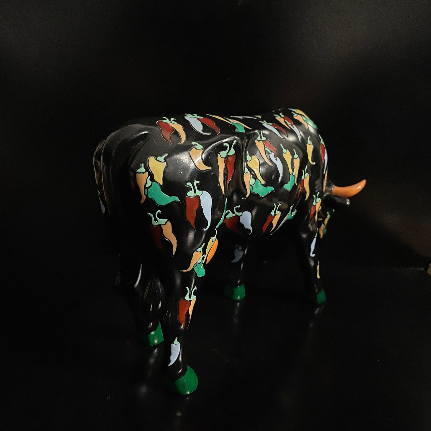 Cow Parade ‘Chilies Con Carne’ Raging Bull Resin Ornament