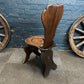 Antique Vintage Solid Oak Early 19th Century Hallway Chair