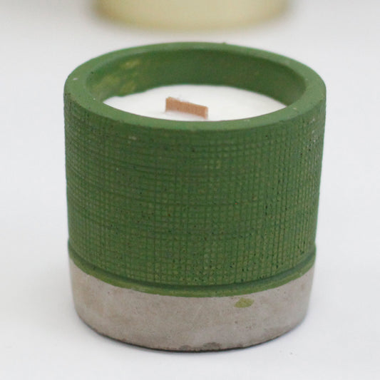 Concrete Effect Green Candle - Sea Moss & Herbs