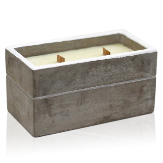 Concrete Style Rectangle Candle - Spiced South Sea Lime