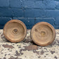 Vintage Pair Wood Turned & Carved Candle Stick Holders