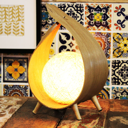 Natural Coconut Wrap Over Lamp