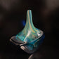 Vintage 1979 Mdina Blue Glass Hammer Head Fish Vase