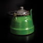 Vintage Green Enamel Polish Made Teapot
