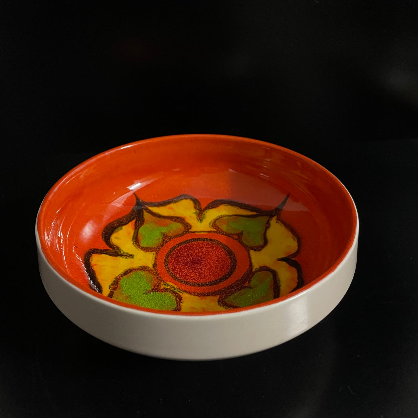 Vintage Mid Century Poole Pottery Bowl Shape 88 Signed By Artist