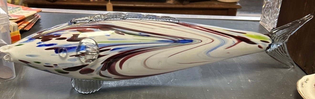 Vintage Murano Multicoloured Handblown Glass Fish
