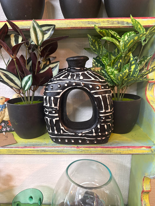 Oval Donut shaped vase