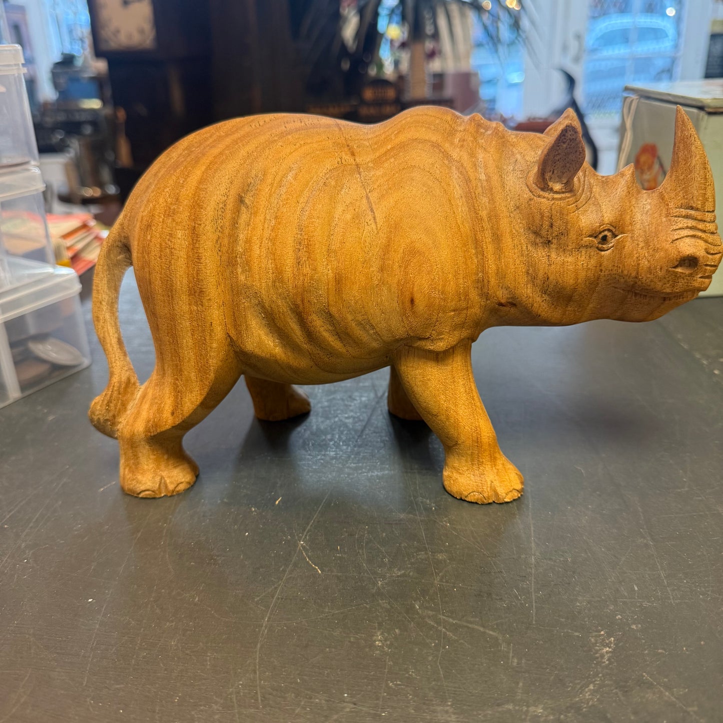 Wooden rhino
