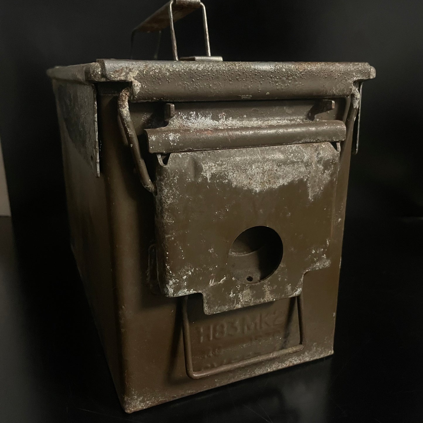 Vintage 1971 H83 Ammo Box 450 RDS - 7.62mm 12a2 NATO
