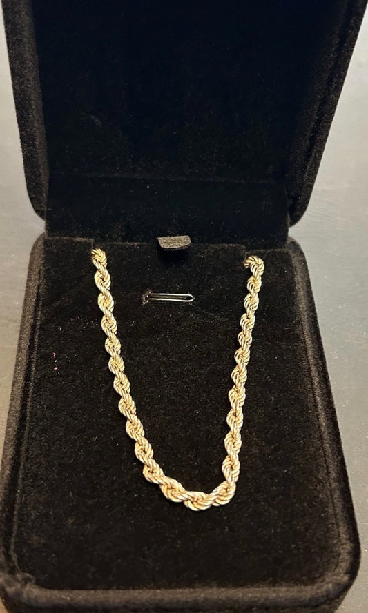 925 silver rope chain 20 inch