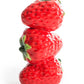 Ceramic Strawberry Stack Stem Vase