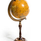 Antiqued Brown Globe on Wooden Stand