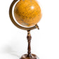 Antiqued Brown Globe on Wooden Stand