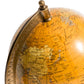 Antiqued Brown Globe on Wooden Stand
