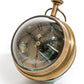 Antiqued Brass Magnified Table Clock