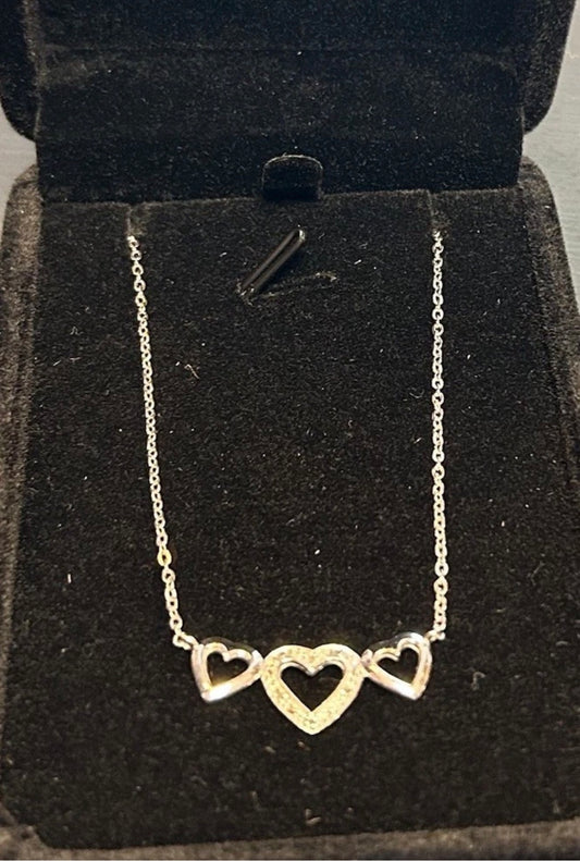 Silver Necklace Love Heart