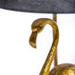 Antiqued Gold Flamingo Lamp w/ Black Shade