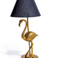 Antiqued Gold Flamingo Lamp w/ Black Shade