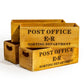 Antiqued "Post Office Sorting Dept" Wooden Box / Crate