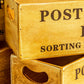 Antiqued "Post Office Sorting Dept" Wooden Box / Crate