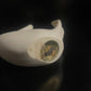 Vintage White Alabaster Swan Ornament