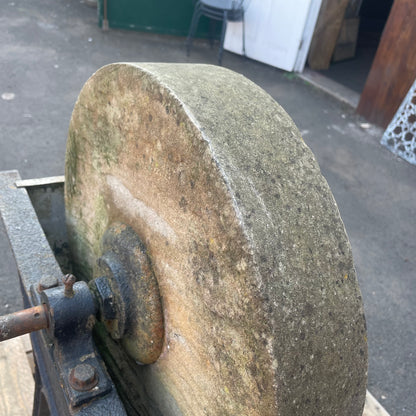Vintage Cast Iron / Stone Grinding Sharpening Wheel