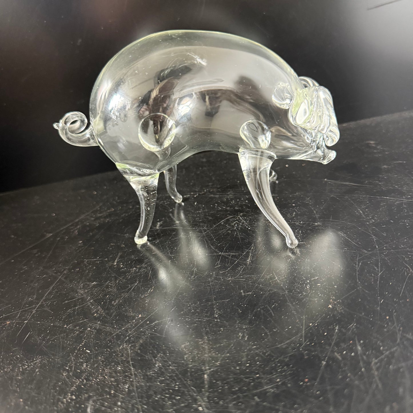 Handblowed glass pig