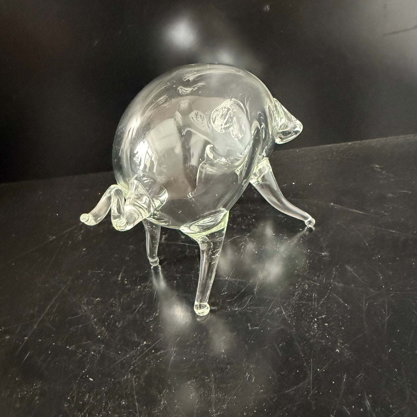 Handblowed glass pig