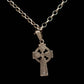 .925 Sterling Silver Cross Pendant & Chain Necklace 10g